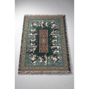 Vintage Goodwin Weavers Traditional Equestrian Hunt English Country Tapestry